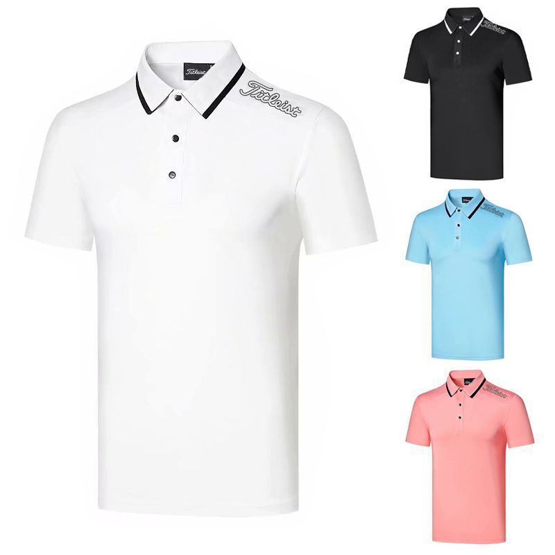 Summer Golf Golf Clothing Men's Short-Sleeved T-Shirt Quick-Drying Breathable Sports Polo Shirt Sweat-Absorbent Loose Golf Clothes