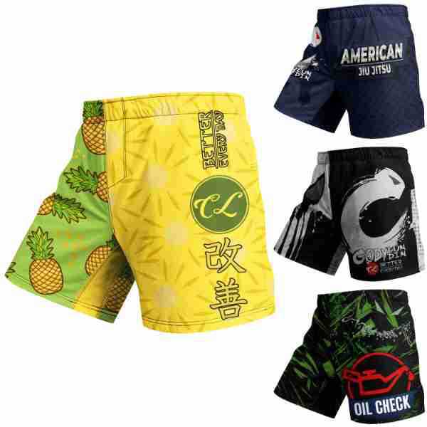 Men's New Printed Fighting Training Competition Shorts Fighting Pants Sports Gym Casual Fashion Shorts