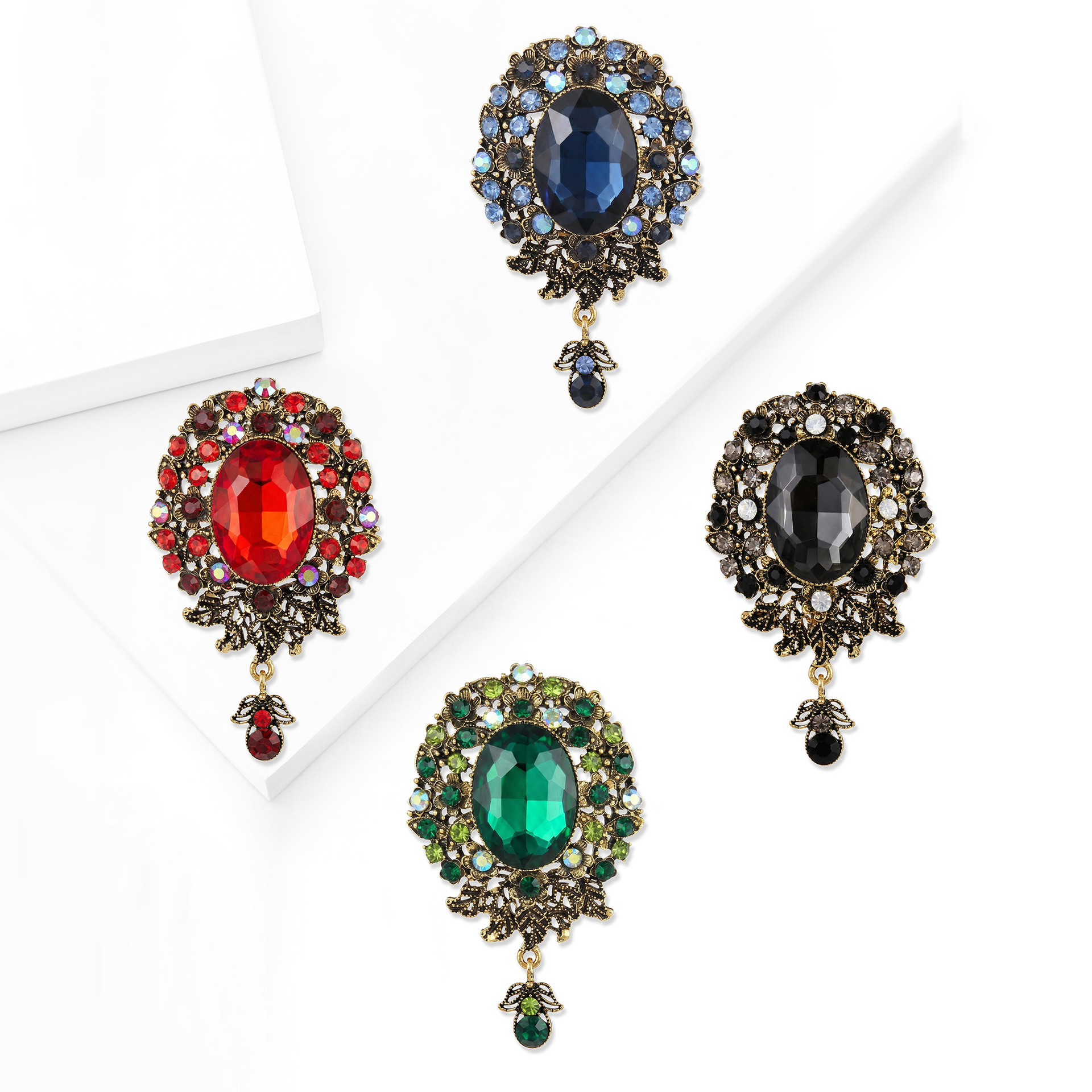 Broche vintage para mujer elegante pin con perla y cristal_voghion.com