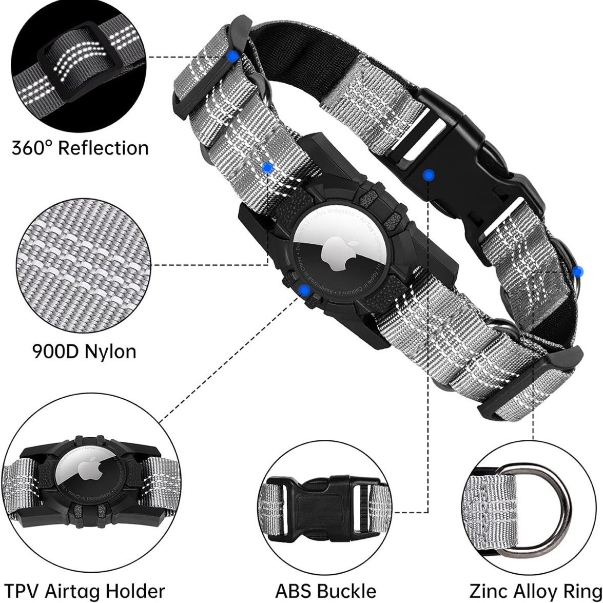 Amazon es adecuado para collares para perros con Apple AirTag, fundas protectoras para AirTag, collares para mascotas y productos de venta caliente transfronterizos.