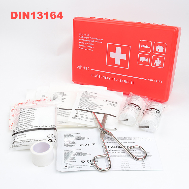 European and American Hot-Selling Car Bag Din13164 Accident First Aid Kit Emergency Medical Kit Portable First Aid Kit