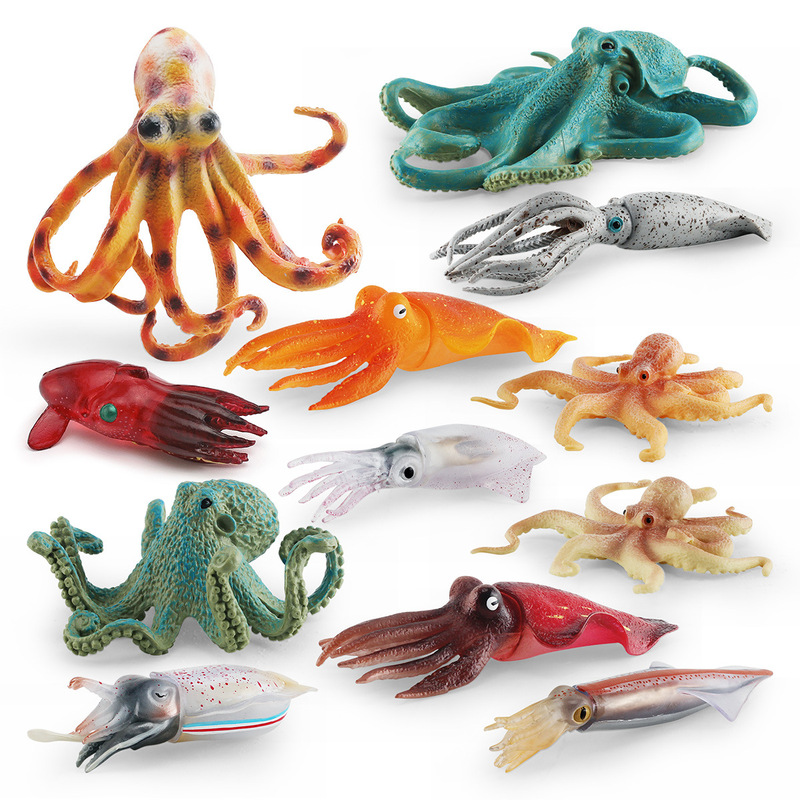 Cross-border simulation marine animal squid model swordstone octopus Octopus Squid seabed creature decoration ornaments