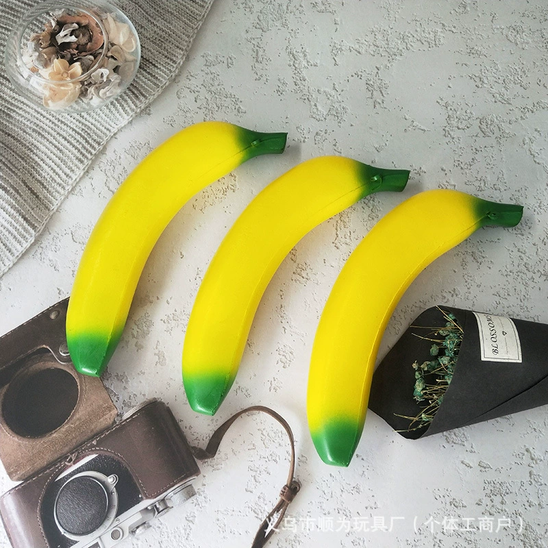 Squishy имитация банановых фруктов медленный отскок игрушка медленный отскок банан pu пенится декомпрессионная игрушка