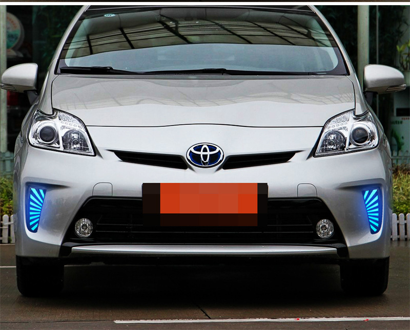 Suitable for 12-15 Toyota Prius Daytime Running Lights Prius Drl Turn Signal Lights Modified Led Front Fog Lights