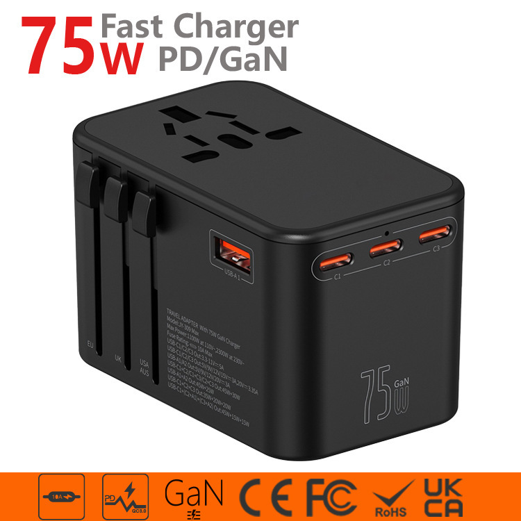 Conversion Plug Global Travel Plug Converter Universal Charger Fast Charge 75W/45W/35W/20W