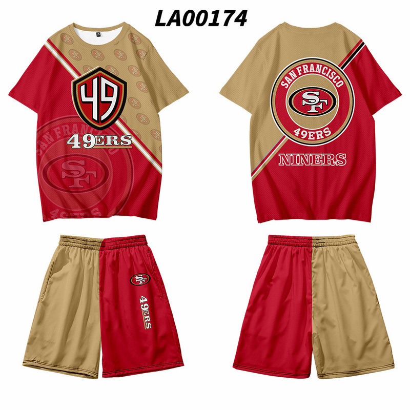 2021 traje de equipo uniforme de la NFL impresión digital impresión digital pantalones cortos de manga corta para hombres y mujeres todos los días se pueden fijar Z