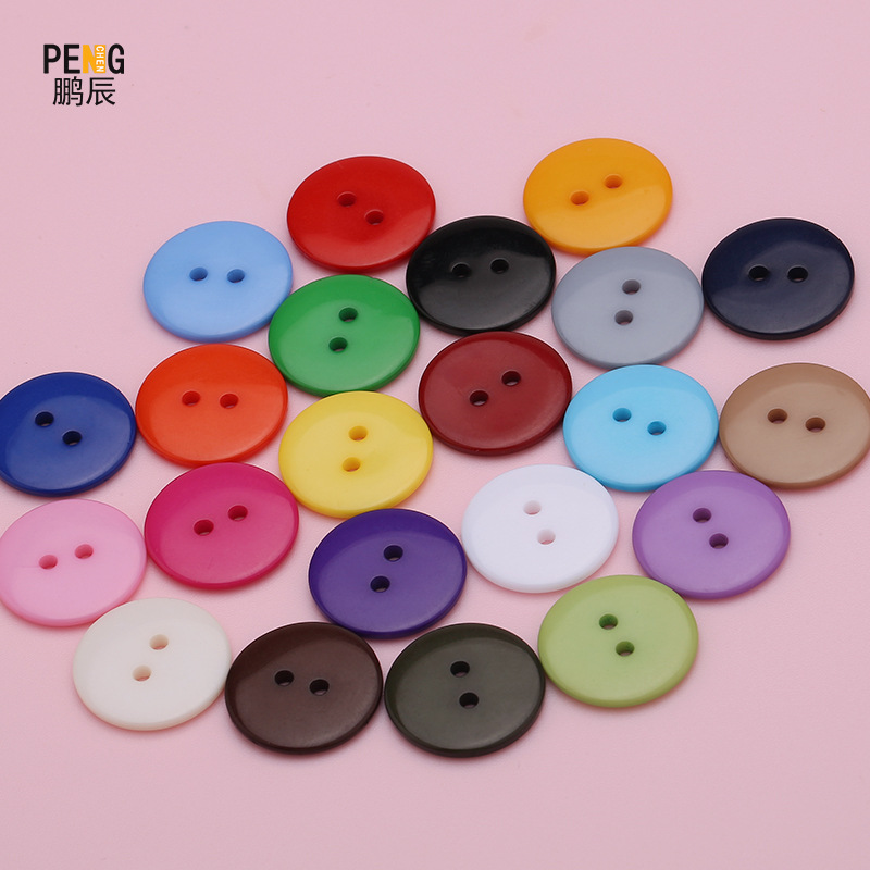 Botones de pan de dos agujeros, botones para camisas y ropa interior, botones de resina cosidos a mano, botones para chaquetas de traje, botones para abrigos, botones de pan.