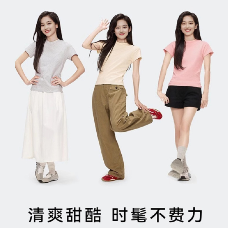 Summer Casual Short-Sleeve Solid Color T-Shirt for Women, Slim Fit, Waist-Cinching, Versatile White Base Shirt with a Small Waistline