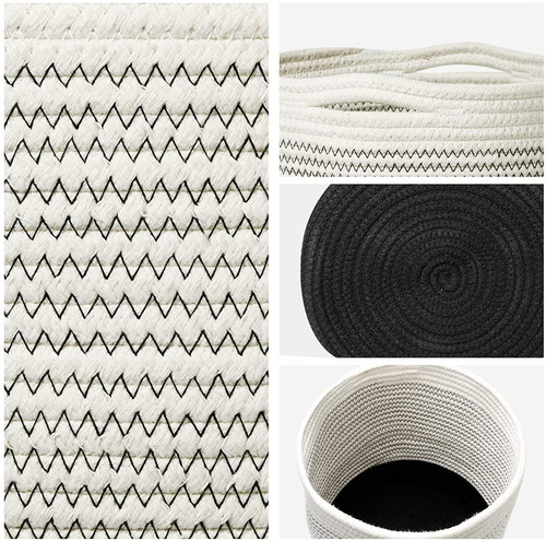 Storage straw woven rattan basket green plant potted flower pot set dirty clothes basket storage basket cotton rope woven storage frame