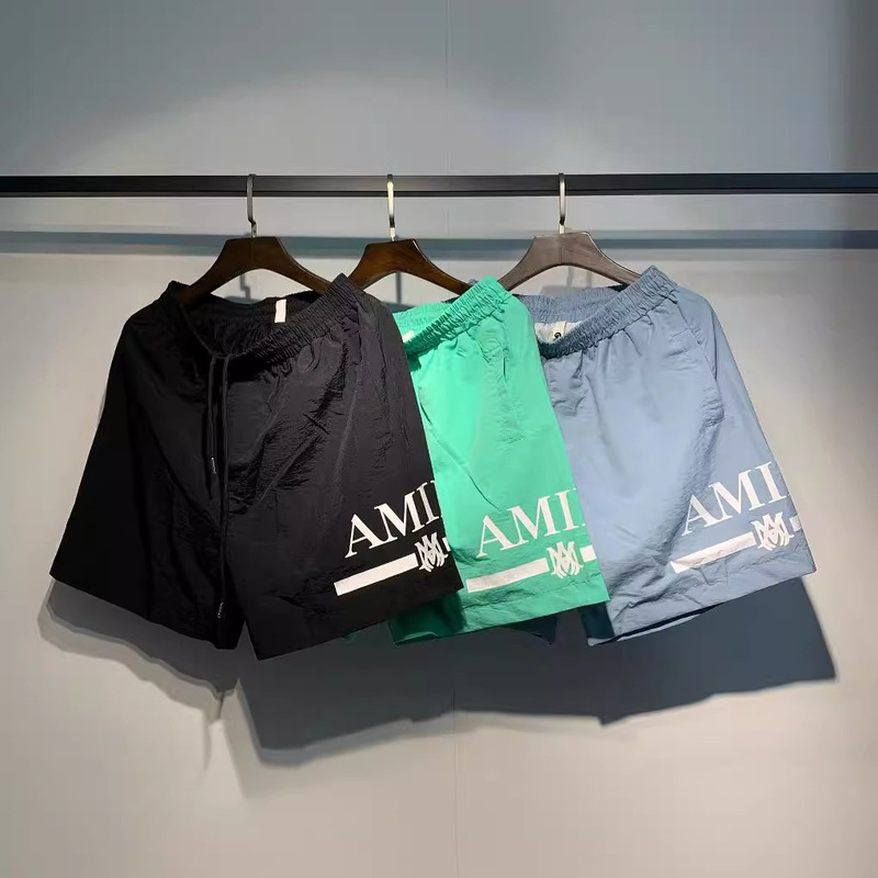 Mobile phone real shot AMIRI summer quick-drying inner mesh multi-color men's and women's elastic loose leisure sports shorts summer