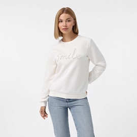 Beaded sweatshirt 现货秋冬款女士珍珠装饰宽松慵懒风圆领卫衣