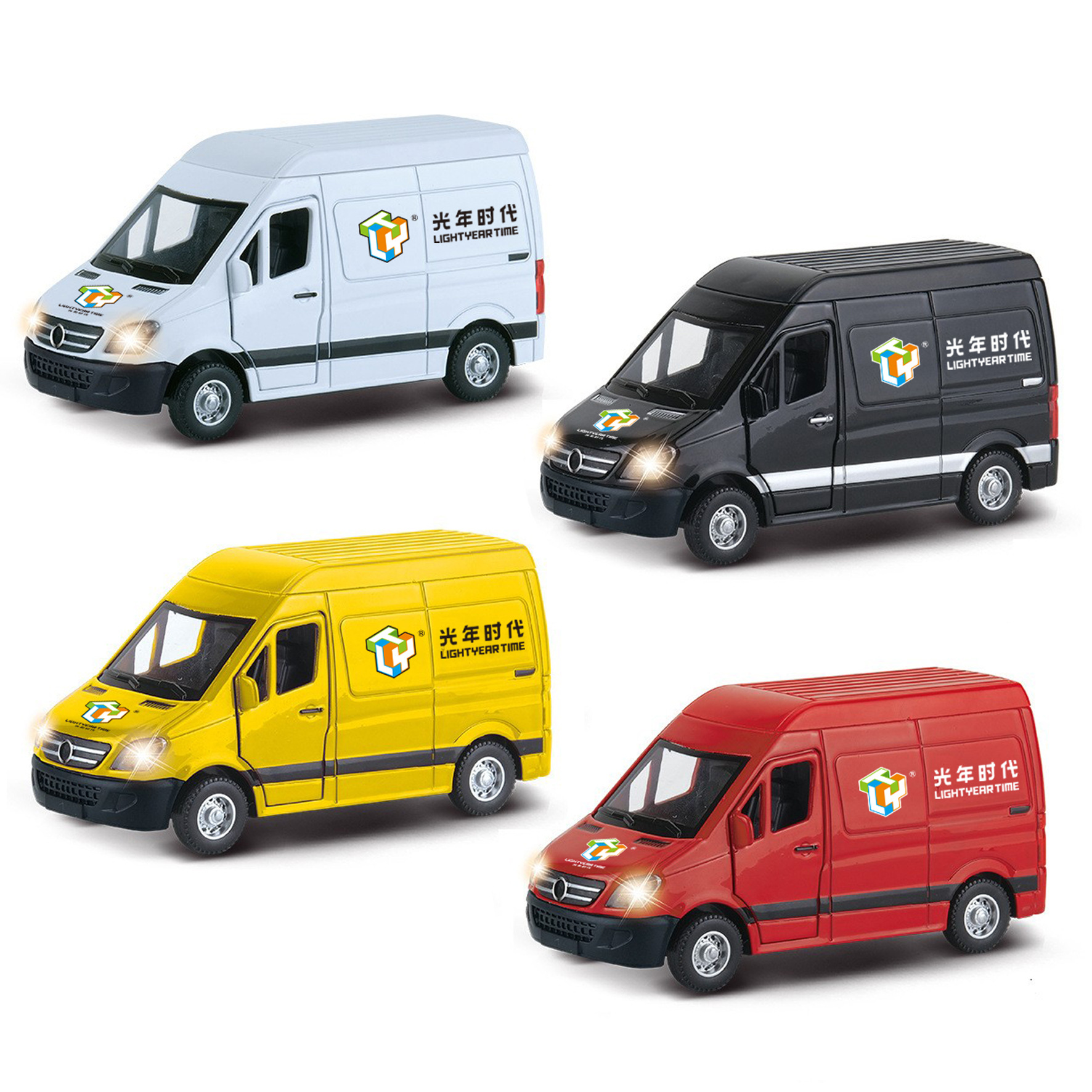 Customized empresa aleación vehículo comercial cambio LOGO modelo de camión de transporte furgoneta empresa de entrega de automóviles de aleación