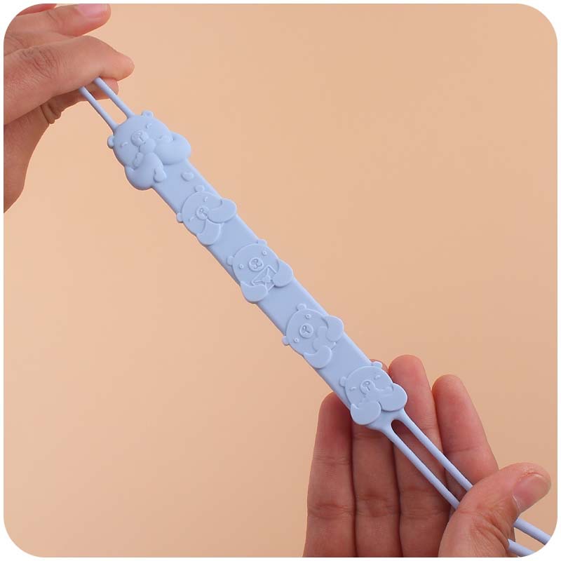 Nuevos suministros para bebés Beech clip de chupete de boca ancha calmante oso bebé Cadena de chupete de silicona suave cadena anti-caída