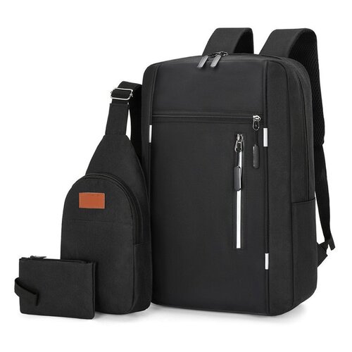 Cross-border backpack Multifunctional men's backpack Three-piece set large capacity business backpack Computer backpack
