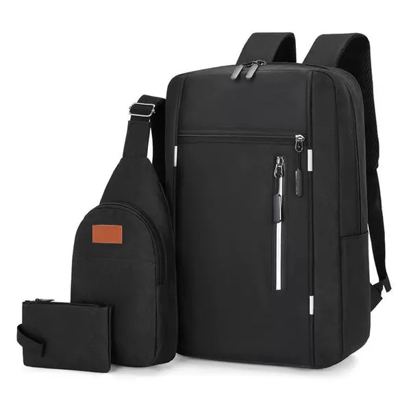 Cross-border backpack multi-functional men's backpack three-piece large capacity business backpack computer backpack