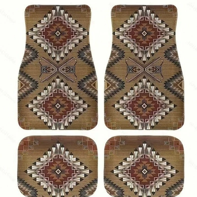 Avtomobil döşəmə paspasları — Persian Nordic abstract style car - 1-138-pattern-5-3344cmtwo-piece-set