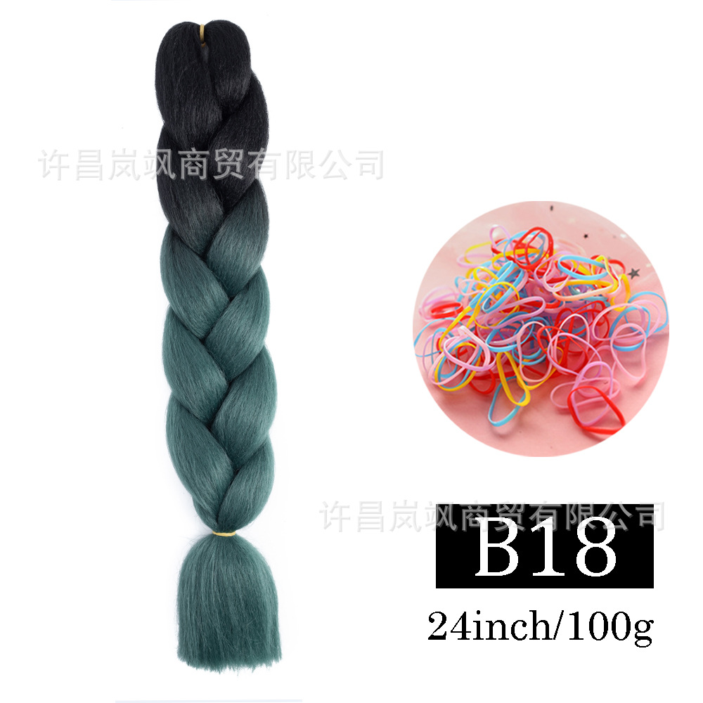 Peluca de trenza grande africana, color, trenza sucia, cuerda para el cabello, degradado, fibra química, trenza grande, reggae, hip-hop, trenza sucia, trenza