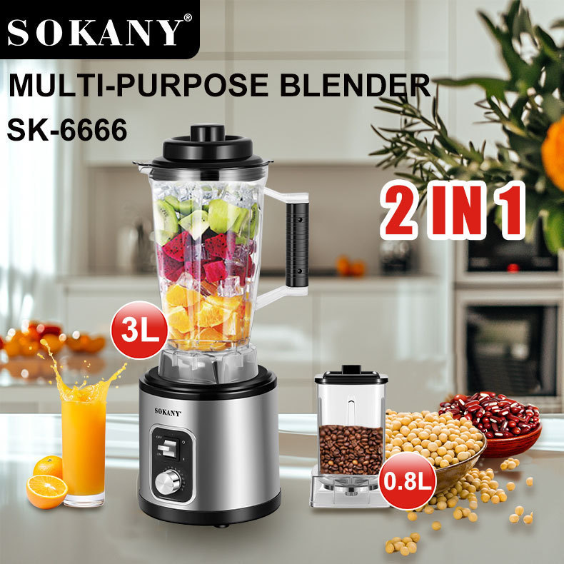 Cross-border European gauge high-speed wall-breaking machine household two-in-one minced meat grinding beans crushed ice cooking machine juicer mixer