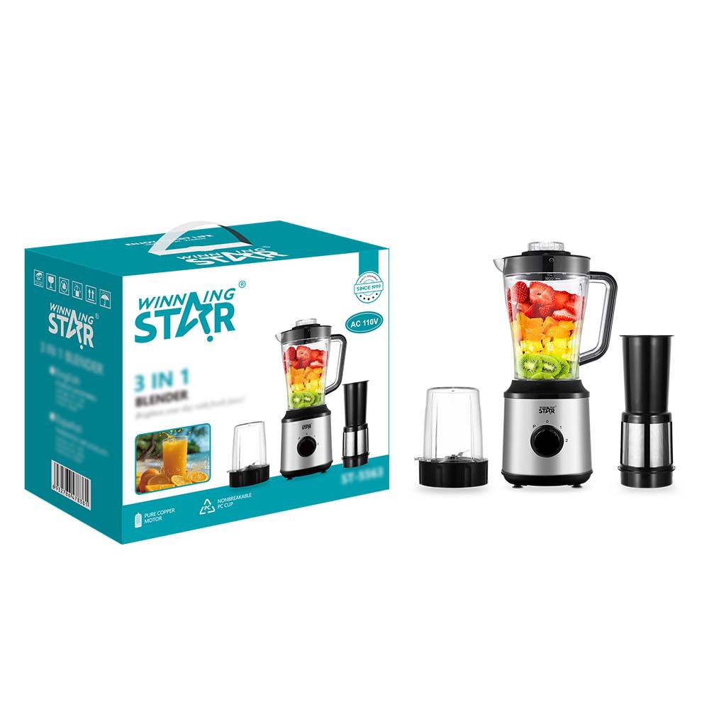 Winning star crossover resistente a las caídas exprimidor doméstico de jugo de carne molida mezclando exprimidor tres en uno Blender