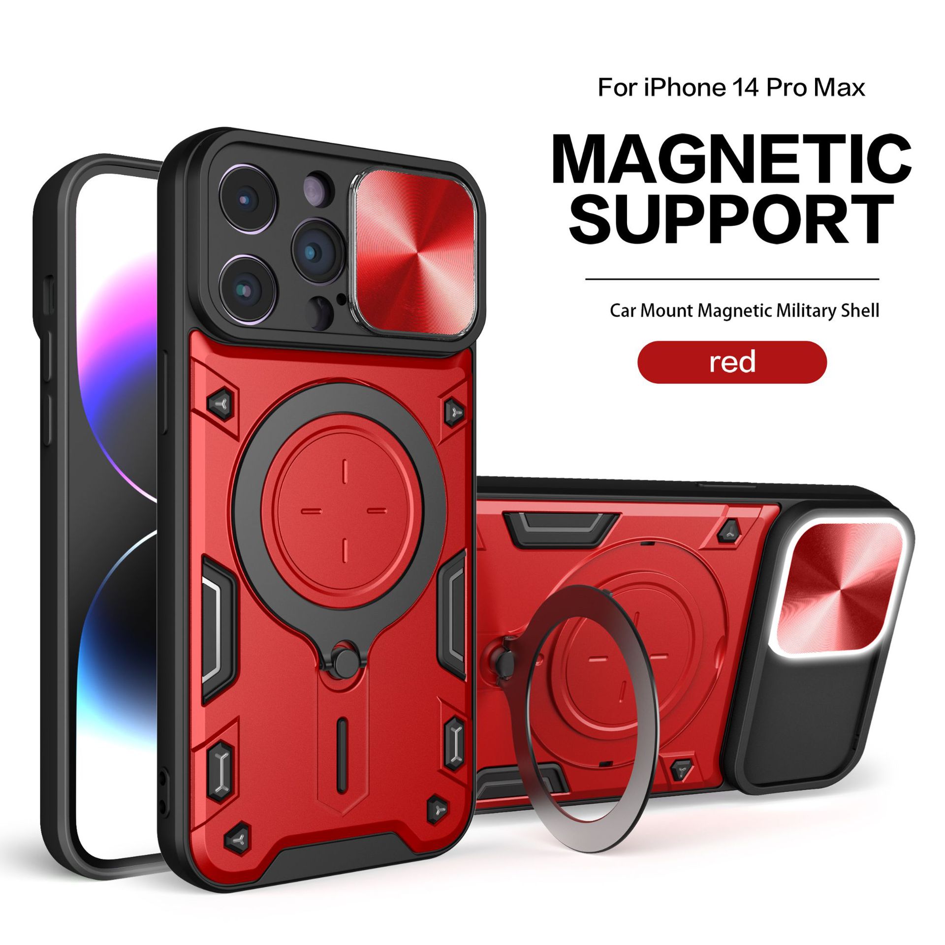 Ventana de empuje de Jiashang para OPPO Realme 13 Pro 12 funda para teléfono móvil GT 6T C65 C67 soporte magnético