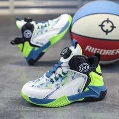 New Rotation Button Children's Sports Shoes Basketball Casual Shoes Street Sports Style Boys Travel Sports Shoes Batch