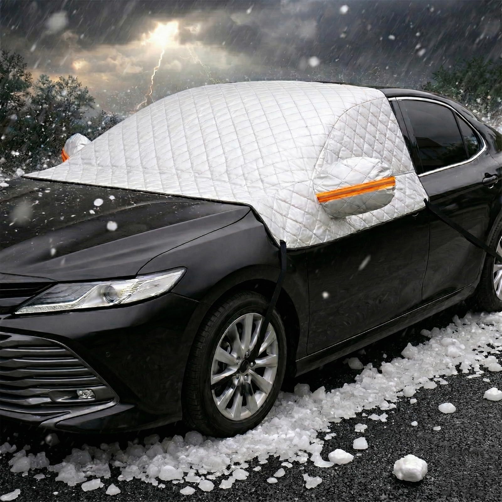 Winter Snow Cover, New Model Front Cover, Thickened Heat Insulation, Anti-Snow, Anti-Freeze, Anti-Rain, Car Sunshade, Car Snow Cover