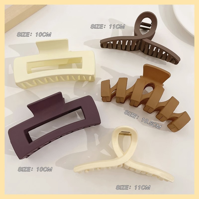 Horquilla de acrílico de las mujeres cuchara trasera updo clip de pelo grande celebridad de Internet elegante tiburón clip tocado simple horquilla