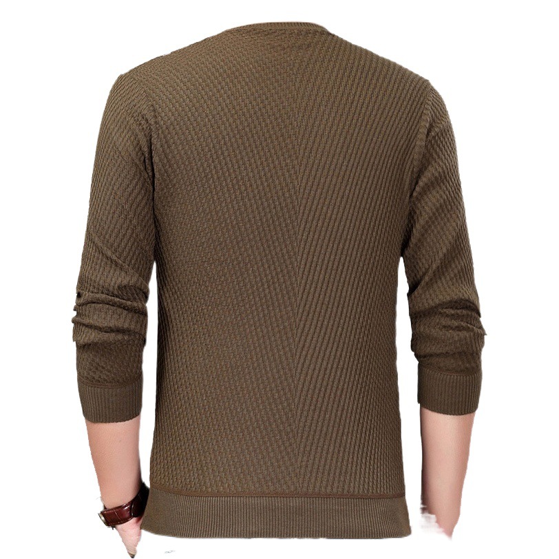 Los hombres de punto transfronterizo de comercio exterior de la Juventud de color sólido suéter de los hombres con cuello en V pullover bottoming venta directa de la Fábrica de la camisa