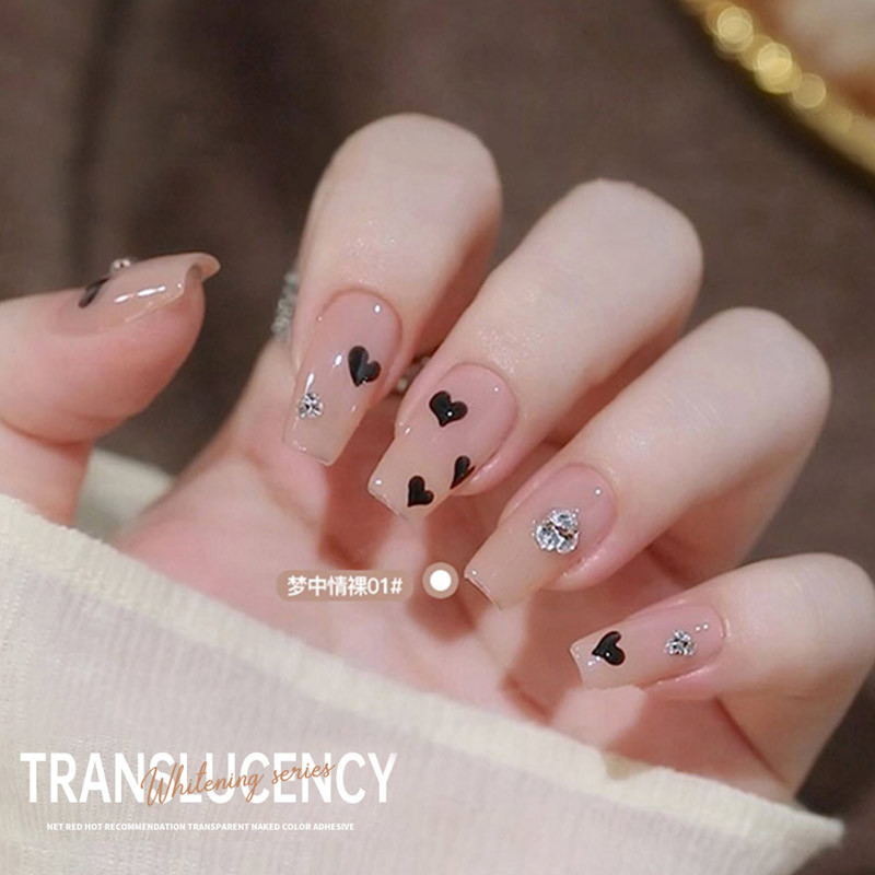 Hielo transparente color desnudo blanco sueño desnudo esmalte de uñas pegamento para esmalte de uñas tienda traje nude esmalte de uñas pegamento hielo transparente esmalte de uñas pegamento
