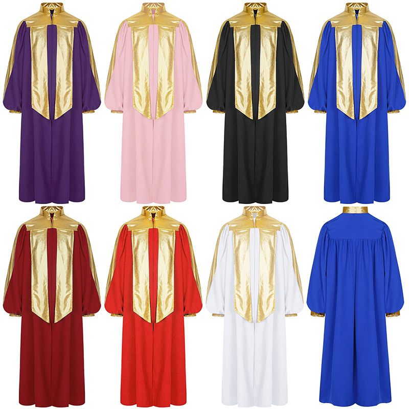 Children's Graduation Dress Choir Performance Dress Compliments Church Dress Preacher Plays Collar Priest's Robe