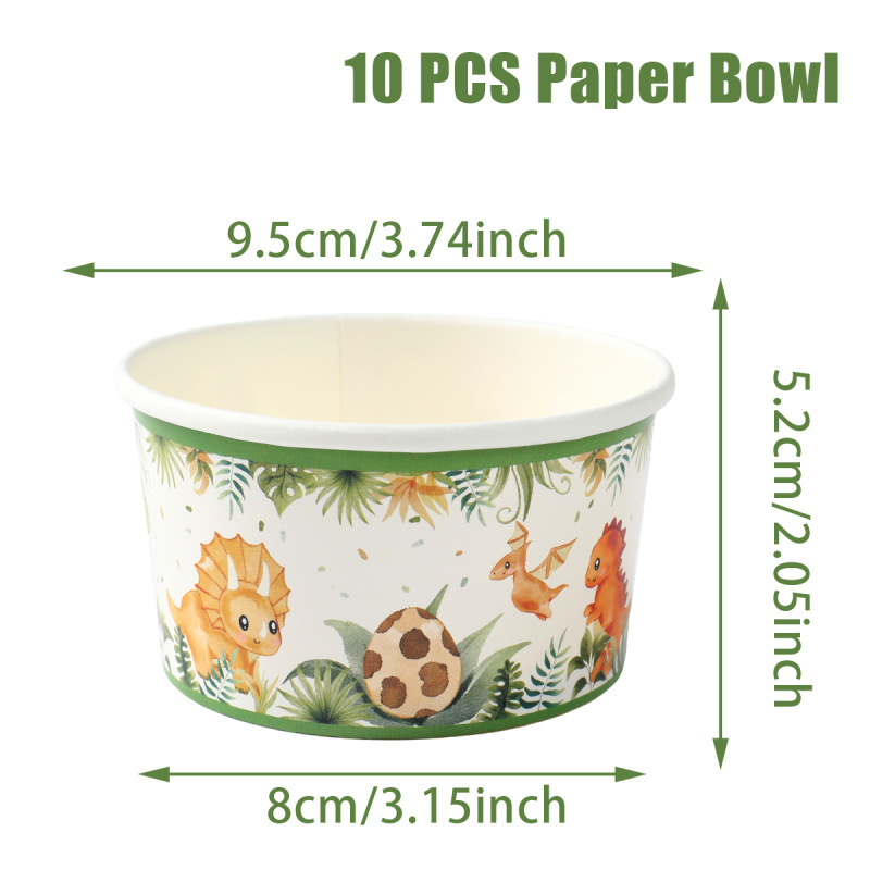 パーティーテーマの紙ボウル パーティー用品アレンジメント 使い捨て紙食器 アイスクリームスナック紙ボウル|undefined