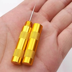ミニ勾錐特先錐/皮革錐拡穴手作り牛皮DIY帽子付き金属柄錐千枚通