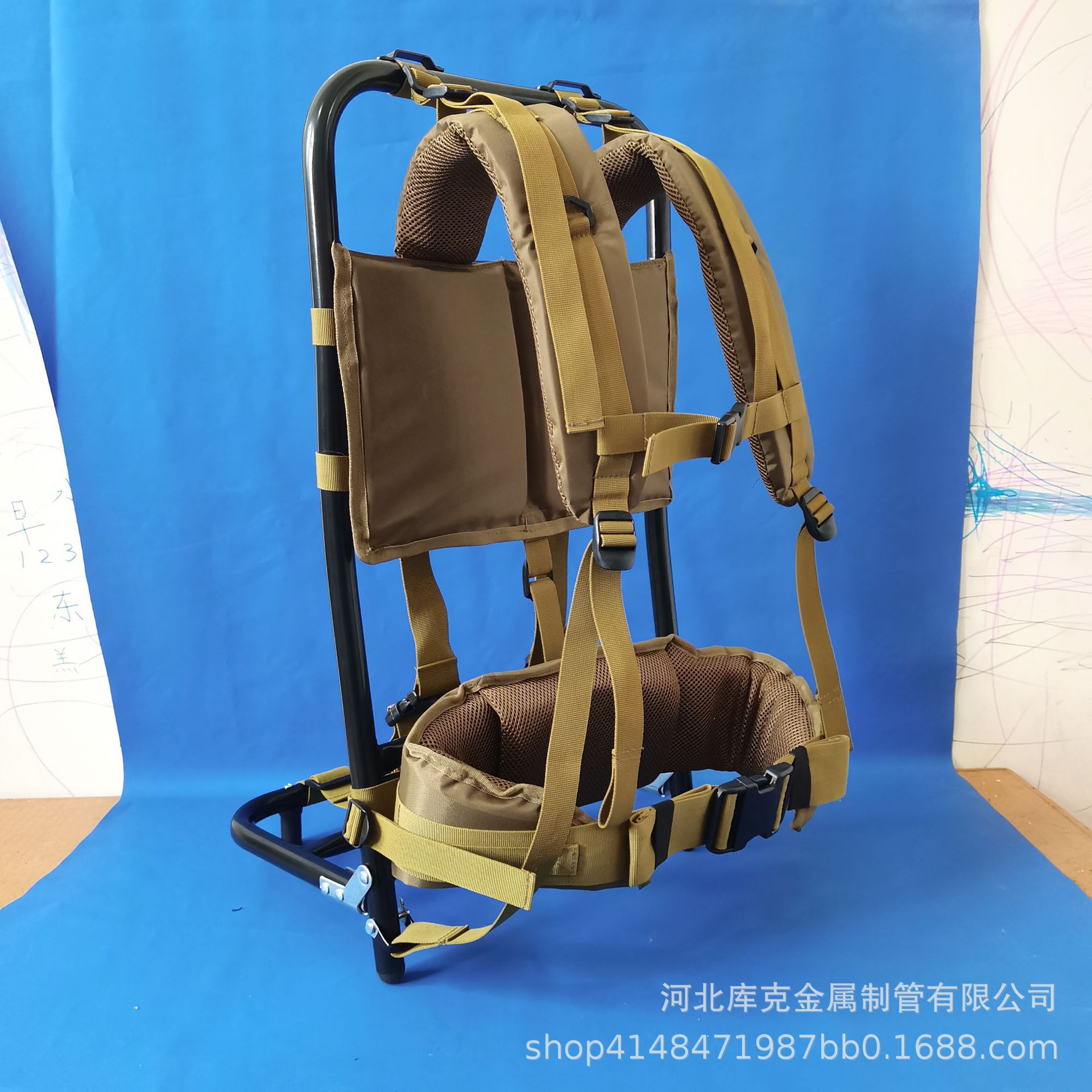 Aleación de aluminio pesado portátil plegable montañismo camping senderismo caza al aire libre rescate mochila marco exterior 60kg