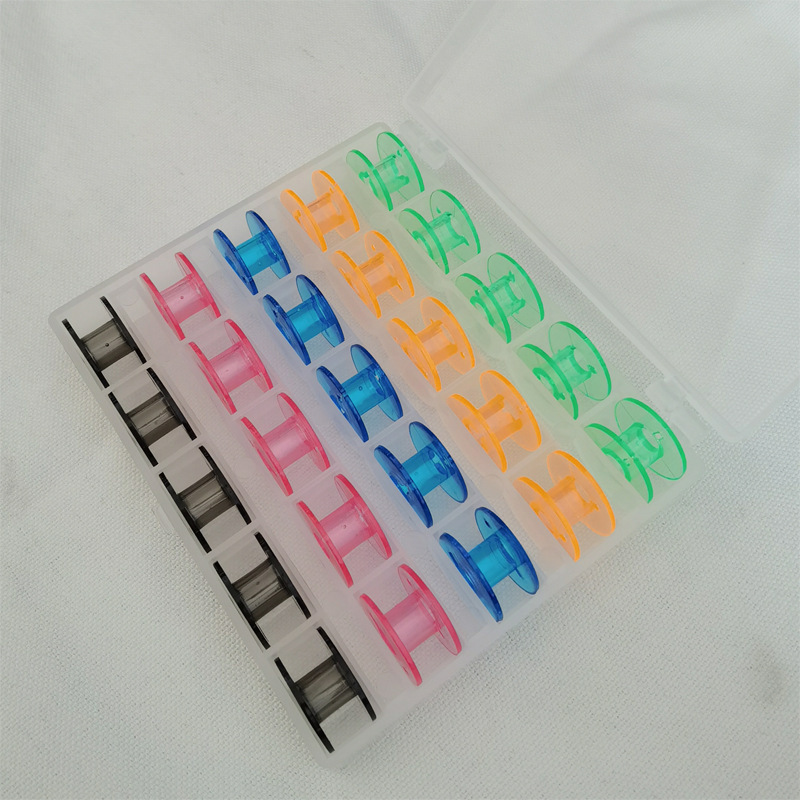 Juego de caja de lanzadera de color máquina de coser eléctrica doméstica multifuncional en caja de lanzadera de plástico FR20018