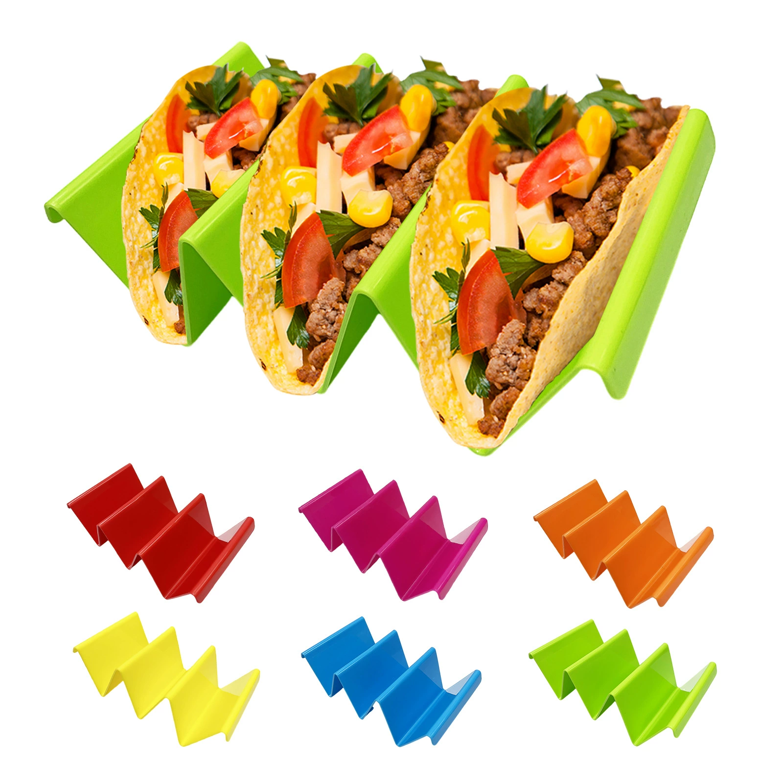 Мексиканская подставка для тортильи тарелка в форме волны из шести частей V-образная стойка-Башня Спринг-ролл стеллаж для еды пластиковая подставка для блинов