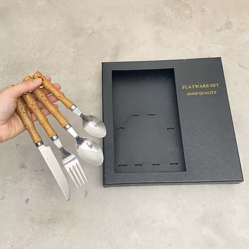 Tableware stainless steel, set for hotel, gift box