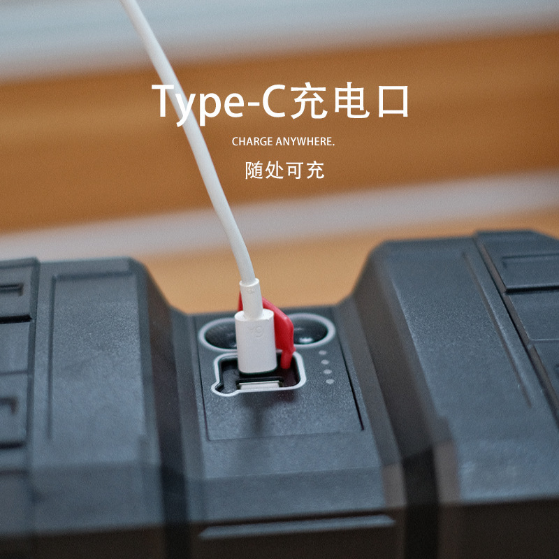 双头强光手提灯 LED充电远射双头泛光探照灯户外野营工作警示灯|undefined