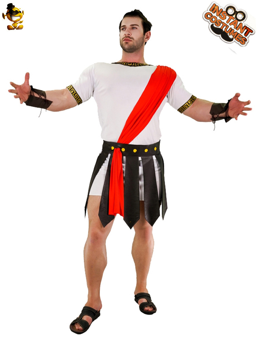 Halloween hombres adultos romano Guerrero juego de rol fiesta disfraz hombre grande romano gladiador traje de escenario