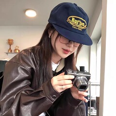 韓国の大衆の新型レトロbutton刺繍文字平沿帽野球帽街頭ヒップホップスケートボード鴨舌帽