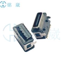 USB连接器防水USB Type-C 16P-F板上型两脚插板SMT中柱IPX8级