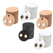 现货 简单饰品包装卡纸 耳环卡片 小耳钉空白黑色牛皮纸卡