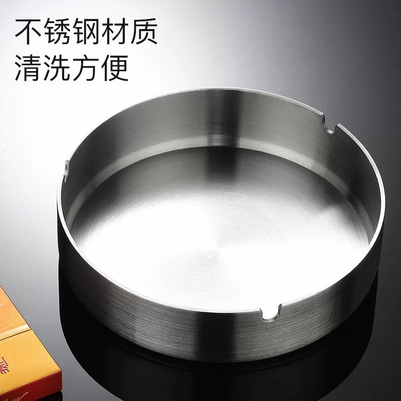 두꺼운 스테인레스 스틸 재떨이 호텔 KTV 인터넷 카페 창조적 인 가정 상업 선물 광고 재떨이 인쇄 가능한 로고