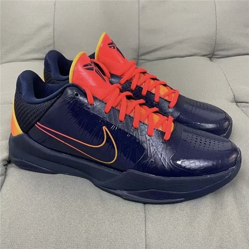 Kobe 5 basketball shoes, Kobe5 Clark blue, unisex, air cushioned, non-slip, shock-absorbing, wear-resistant, practical sports shoes