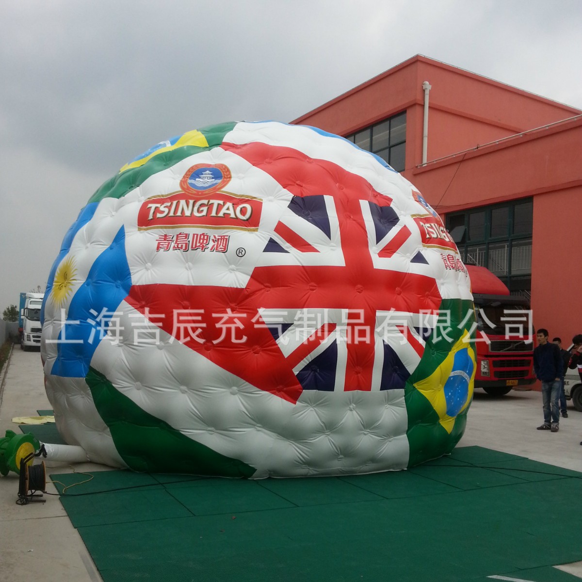 户外广告足球气模 足球展览充气帐篷 加厚耐用直径6米充气帐篷