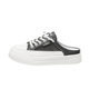 Genuine Leather Flat Basement Half Slippers Women's 2025 Summer New Style Mesh Breathable Heel-Free Lazy Shoes White Shoes