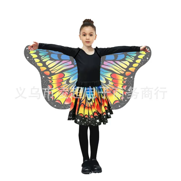 Colorful small butterfly single side + round skirt
