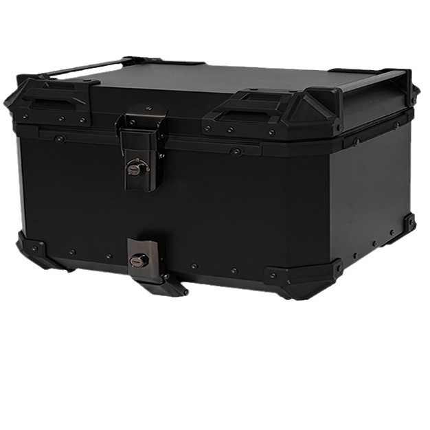 Fabricante suministro directo de cajas de aluminio, cajas de almacenamiento del maletero de la motocicleta, cajas de almacenamiento impermeables de desmontaje rápido 45L / 55L / 65