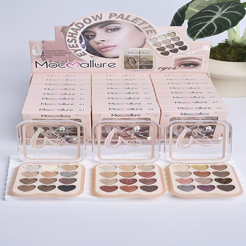 Mocoallure nuevo comercio exterior transfronterizo limpieza blush nueve colores perla mate oro cebolla polvo amor plato de sombra de ojos