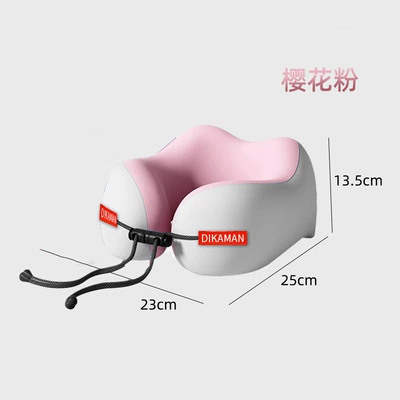 U-Shaped Pillow Long-Distance Travel Airplane – Headrest - sakura-pink-single-pillow