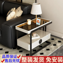 轻奢高级感沙发边柜意式极简沙发边几客厅可移动侧边柜现代茶角几